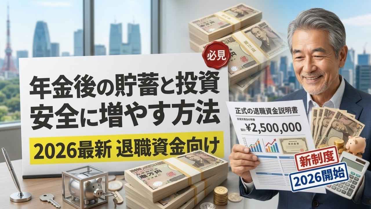 年金後の貯蓄と投資2026｜退職後の資金を安全に増やす賢い運用術と最新ガイド