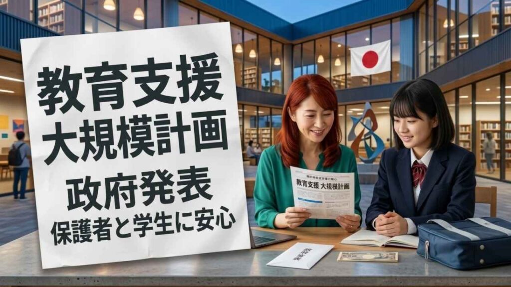 日本政府の教育支援計画2026｜保護者と学生に安心を届ける最新制度発表