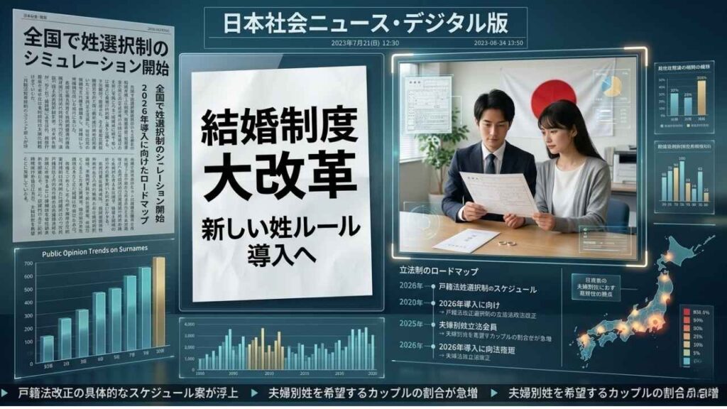 日本政府の結婚制度大改革｜新しい姓ルール導入で生活がどう変わる？